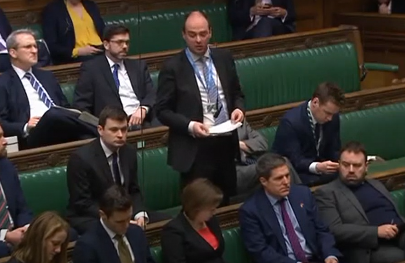 Richard Holden in Parliament speaking about the rail link