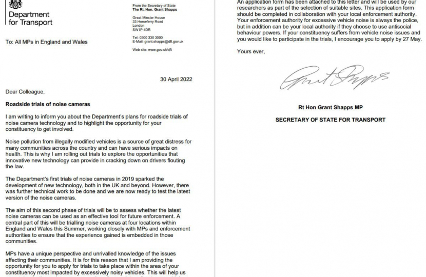 Minister Shapps Letter