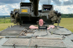 Richard Holden MP in Tank
