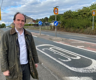 Richard reviews traffic calming measures in North West Durham