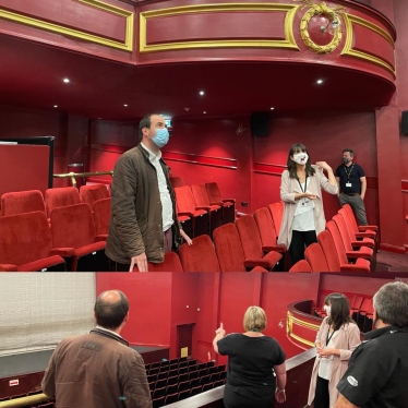 Richard visiting the renovated Empire Theatre in Consett